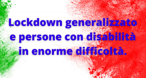 Lockdown generalizzato e persone con disabilità in enorme difficoltà - A. N. M. I. C.